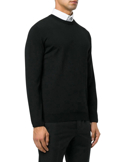 Zanone Textured Sweater In Black2