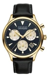 Movado 'HERITAGE' CHRONOGRAPH LEATHER STRAP WATCH, 43MM,3650006