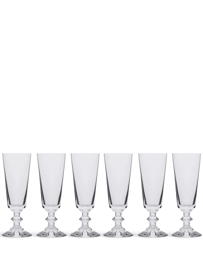 Ichendorf Milano Parigi Set-of-six Flute Glasses In Weiss