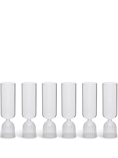 Ichendorf Milano Tutu Set-of-six Champagne Flutes In Weiss