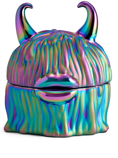 L'objet X Haas Brothers Multicoloured Disco Lynda Porcelain Plate Set In Blue