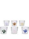 ICHENDORF MILANO CORAL REEF SET-OF-SIX ASSORTED TUMBLERS