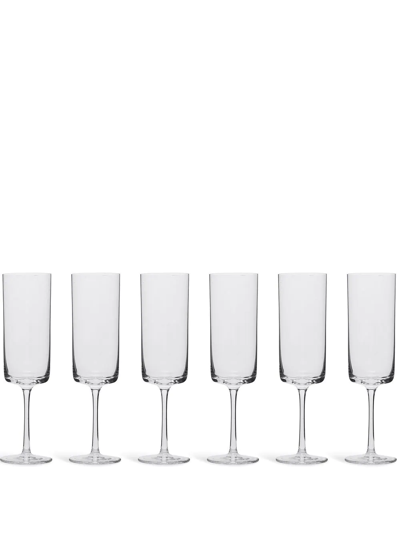 Ichendorf Milano Amalfi Set-of-six Flute Glasses In Weiss