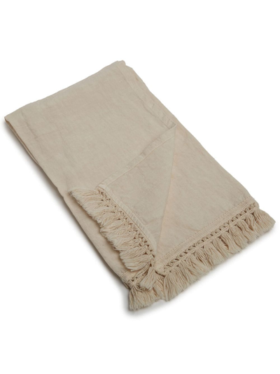 Once Milano Set-of-two Fringed Bathroom-towels In Nude