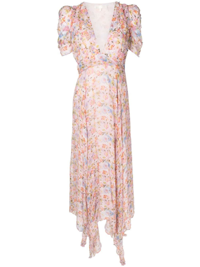 Loveshackfancy Floral-print Midi Dress In Pink