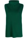 Oyuna Sleeveless Cashmere Jumper In Grün