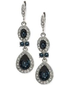 GIVENCHY FACETED STONE AND CRYSTAL DOUBLE DROP EARRINGS