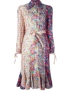 OLYMPIA LE-TAN FLORAL PRINT BELTED SHIRT DRESS,RE17RDR003