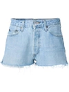 RE/DONE RE/DONE MID-RISE DENIM SHORTS - BLUE,1006TS11461757