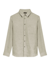 Theory Irving Linen Shirt In Fossil
