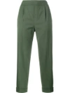 VINCE VINCE TAPERED TROUSERS - GREEN,V37082128211839833