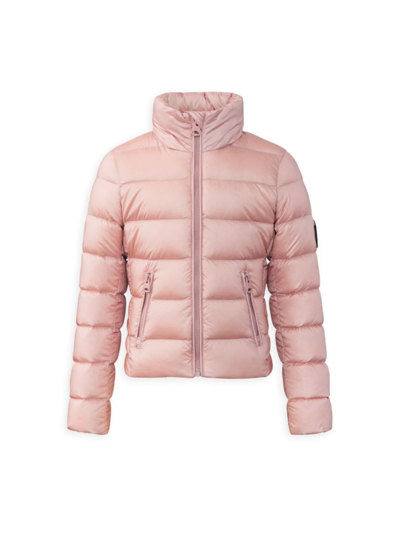 Mackage Kids' Kassidy Water Resistant 800 Fill Power Down Recycled Nylon Puffer Jacket In Rose