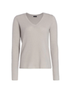 Atm Anthony Thomas Melillo Cashmere V-neck Sweater In Mist