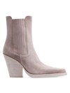 Paris Texas Suede Dallas Ankle Booties In Beige