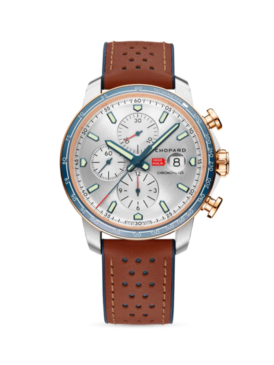 Chopard Mille Miglia Limited Edition Chronograph Watch In Blue / Brown / Gold / Gold Tone / Rose / Rose Gold / Rose Gold Tone / Silver