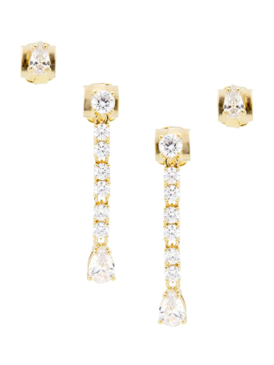 Adriana Orsini Loveall 18k-gold-plated & Cubic Zirconia Earring Set