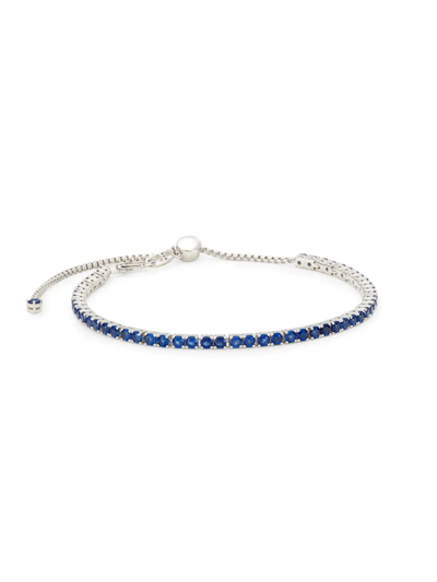 Adriana Orsini Women's Loveall Sterling Silver & Faux Sapphire Bracelet In Silver Sapphire