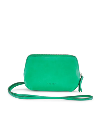 The Row Owen Leather Pouch In Fern