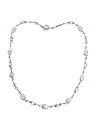Stephen Dweck Women's Pearlicious Small Sterling Silver & Baroque Pearl Toggle Necklace
