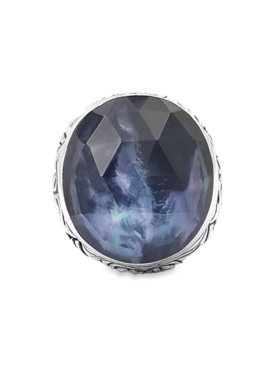 Stephen Dweck Women's Garden Of Stephen Sterling Silver, Mother Of Pearl & Agate Doublet Ring