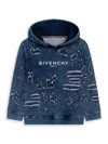 GIVENCHY BOY'S DESTROYED DRAWSTRING HOODIE