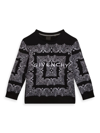 Givenchy Crewneck Sweatshirt Patterned Print And Logo In Black