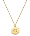 KATE SPADE 12K GOLD-PLATED INITIALS PENDANT NECKLACE, 17" + 3" EXTENDER