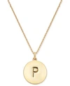 KATE SPADE 12K GOLD-PLATED INITIALS PENDANT NECKLACE, 17" + 3" EXTENDER