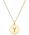 KATE SPADE KATE SPADE NEW YORK 12K GOLD-PLATED INITIALS PENDANT NECKLACE, 17" + 3" EXTENDER