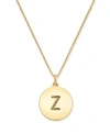 KATE SPADE KATE SPADE NEW YORK 12K GOLD-PLATED INITIALS PENDANT NECKLACE, 17" + 3" EXTENDER