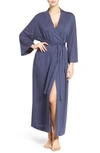 Natori Shangri-la Long Robe In Heather Night Blue