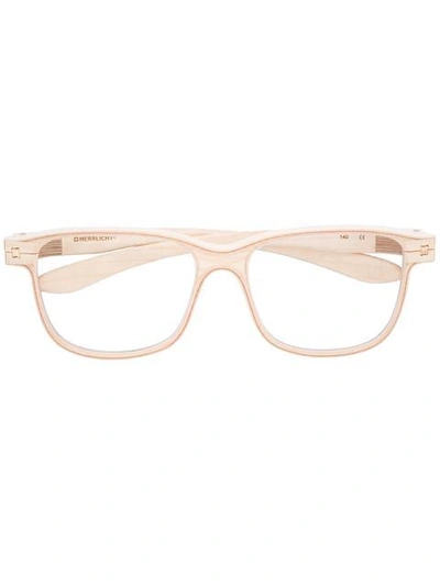 Herrlicht Square Frame Glasses In Neutrals