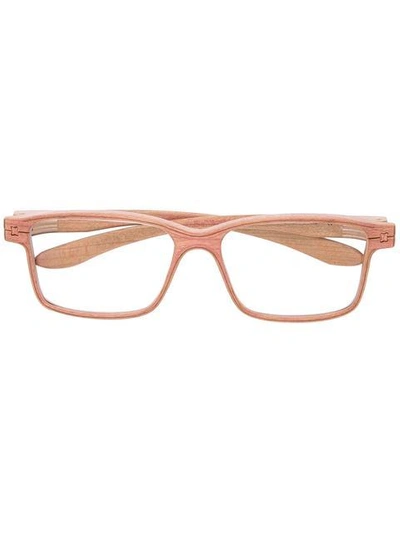 Herrlicht Square Frame Glasses In Neutrals