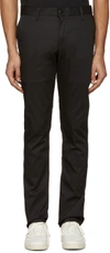 NAKED AND FAMOUS Black Slim Chino Trousers