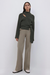Jonathan Simkhai Kassandra Boot Cut Pant In Olivine In Olivine