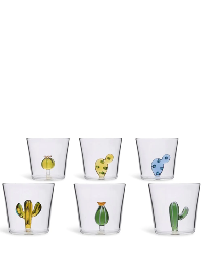 Ichendorf Milano Desert Plants Set-of-six Tumblers In Multicolour