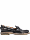 GOLDEN GOOSE WOMEN'S  BLACK LEATHER LOAFERS