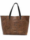 GOLDEN GOOSE WOMEN'S  BROWN LEATHER TOTE