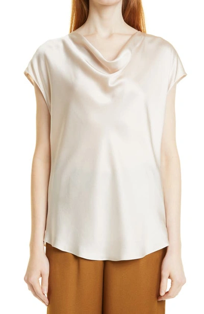 Vince Cowl Neck Silk Blouse In 282fen-fennel