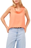 Vince Camuto Cowl Neck Sleeveless Blouse In Coral