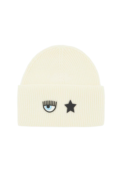 Chiara Ferragni Cappello Beanie Eye Star In White