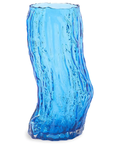 Polspotten Blue Tree Log Glass Vase