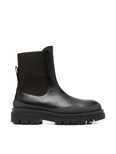 See By Chloé Chunky Sole Ankle Boots In Black