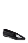 Aeyde 'moa' Choked-up Leather Flats In Black