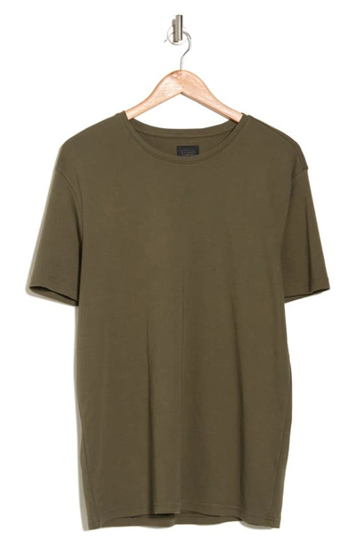 14th & Union Short Sleeve Interlock T-shirt In Olive Night