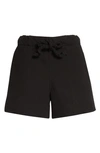 Ganni Organic Cotton Pull-on Shorts In Black