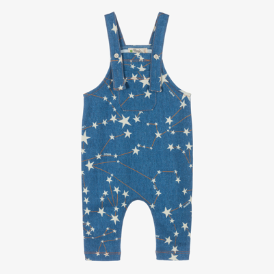 The Bonnie Mob Blue Cotton Baby Dungarees