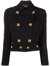 Elisabetta Franchi Cropped Double-breasted Jacket In Nero