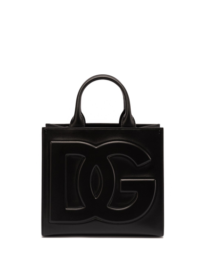 Dolce & Gabbana Small `dg Daily` Shopper Bag In Nero