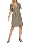 Vero Moda Kay Cheetah Print Wrap Minidress In Nomad
